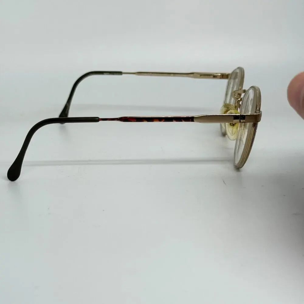 Luxottica 402‎ Eyeglasses Frame Women's Gold Metal Full Rim 47-17-135 H18100